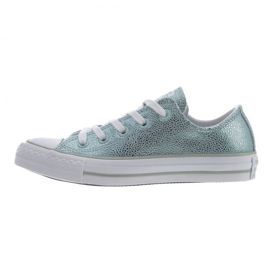 Converse All Star Ox Basketball Shoe  Womens Style : 553347c-Metallic Glacier/White/White