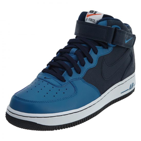 Nike Air Force 1 Mid '07 Obsidian/Obsidian-Brgd Bl-White-406