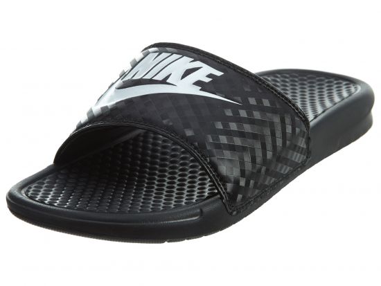 nike benassi jdi black and white