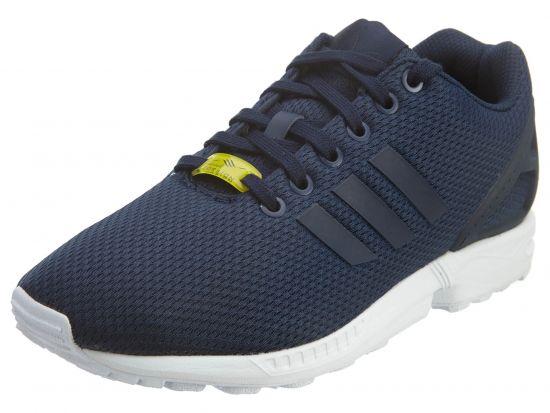 zx flux navy blue and white