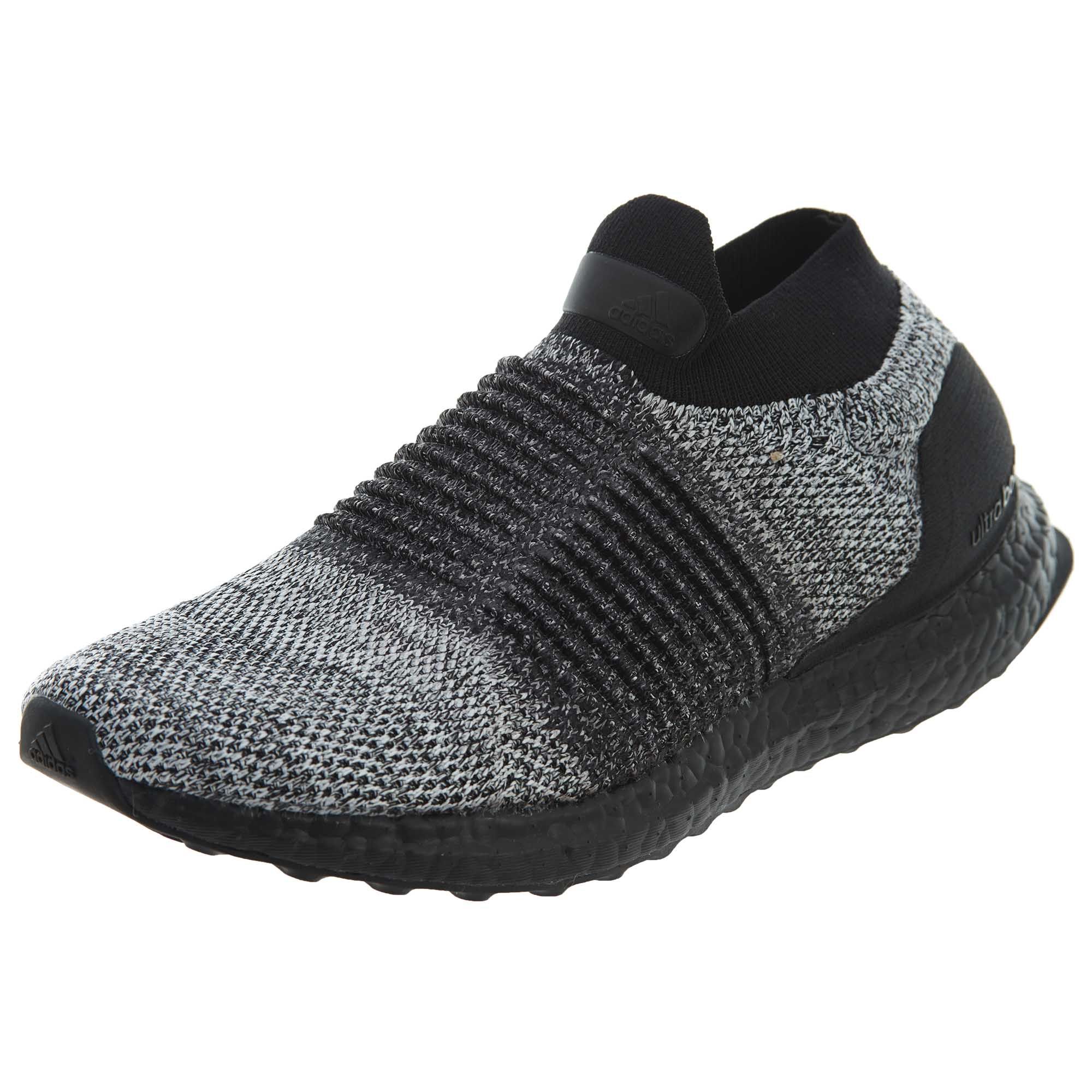 adidas ultra boost laceless black mens