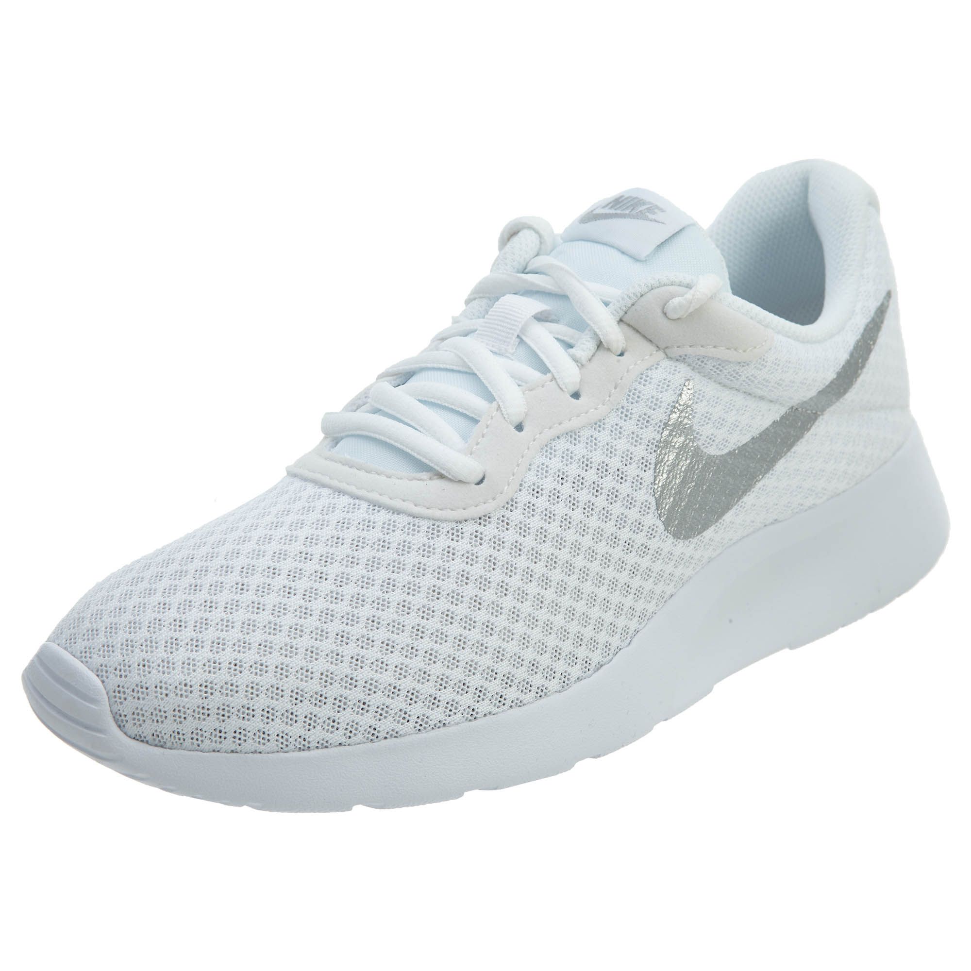 nike tanjun white silver