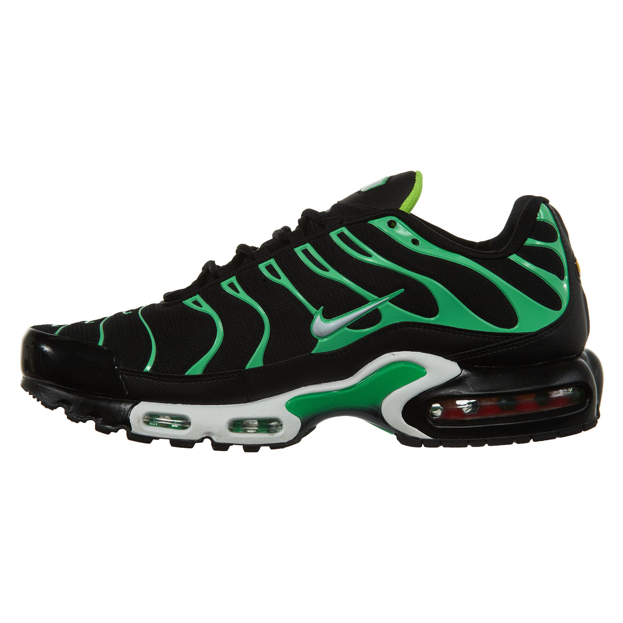 air max plus black electric green