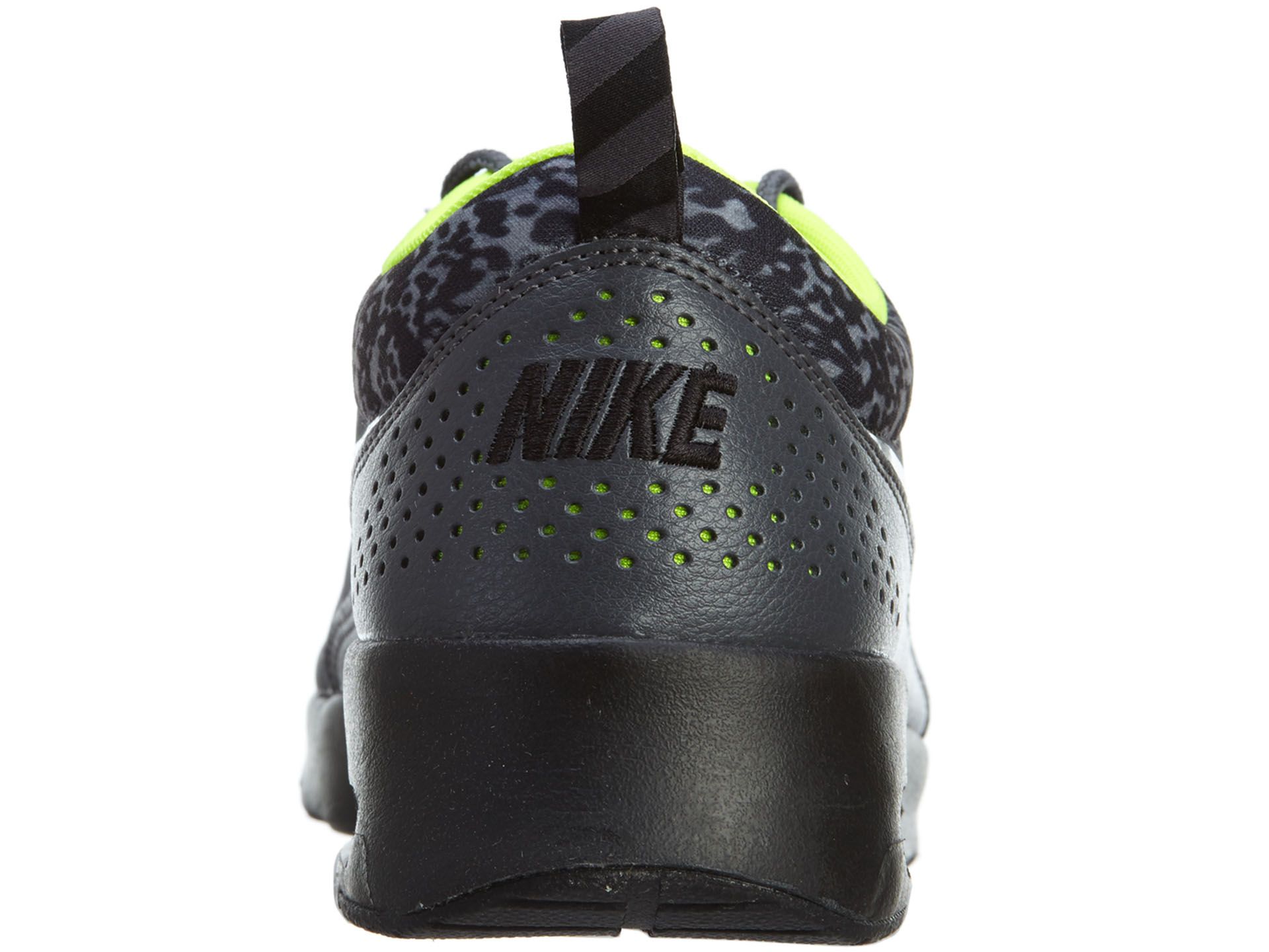 nike air max thea dark grey black volt print