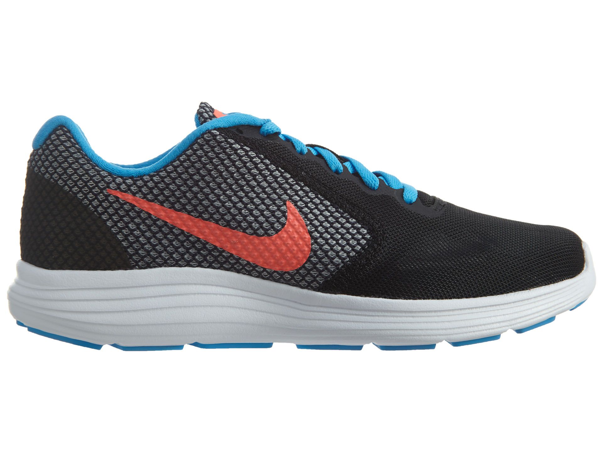 nike revolution 3 grey black crimson