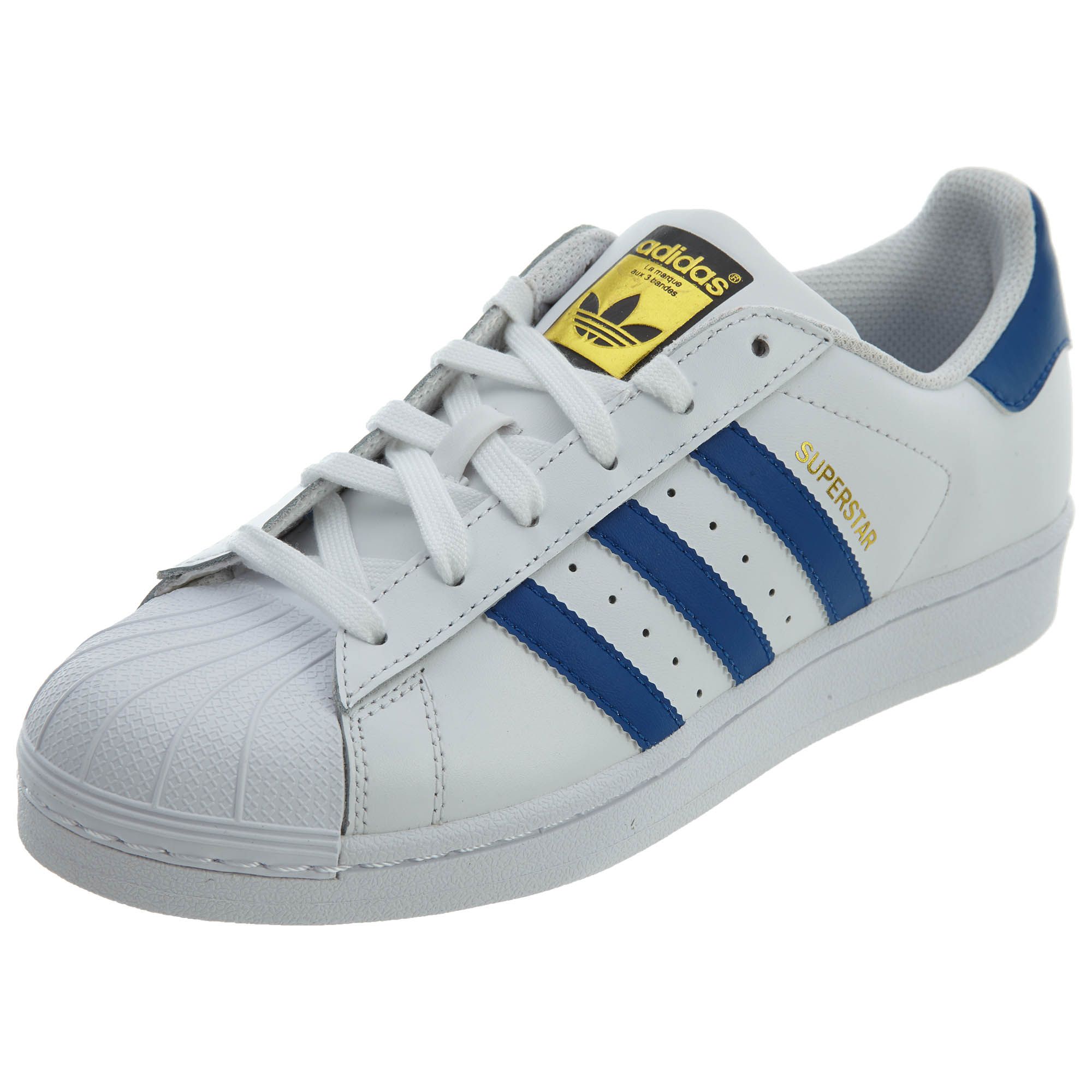 Adidas Foundation Big Kids Style : S74944-e-WHITE/BLUE/BLUE