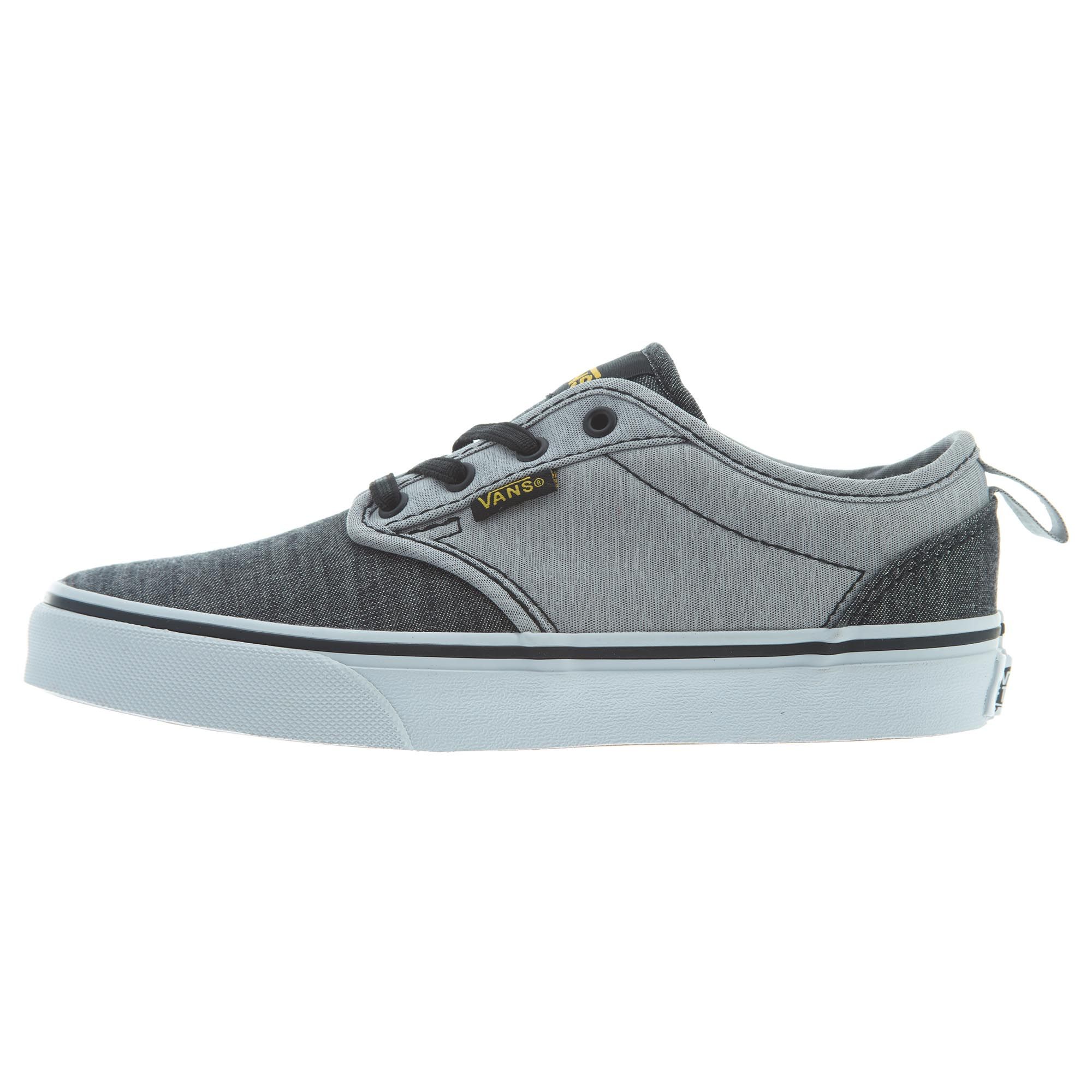 vans slip on chambray black